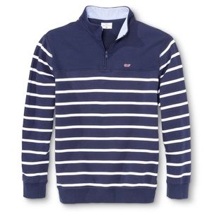 Vineyard Vines Sweater Size M Striped 1/4 Zip NWT